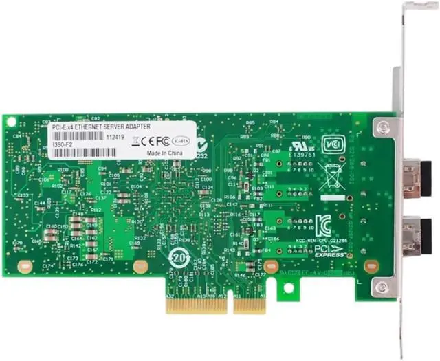 Alt view image 2 of 3 - I350-F2 Pci-Express Dual Port Gigabit Multi-Mode Fiber Network Card, I350Am2 Controller(Long Bracket)
