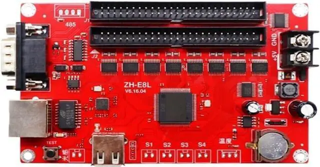 Alt view image 2 of 3 - Control Card ZH-E8L Network Port Serial Port U Disk Network LED Display to Change The Word E8L E7L