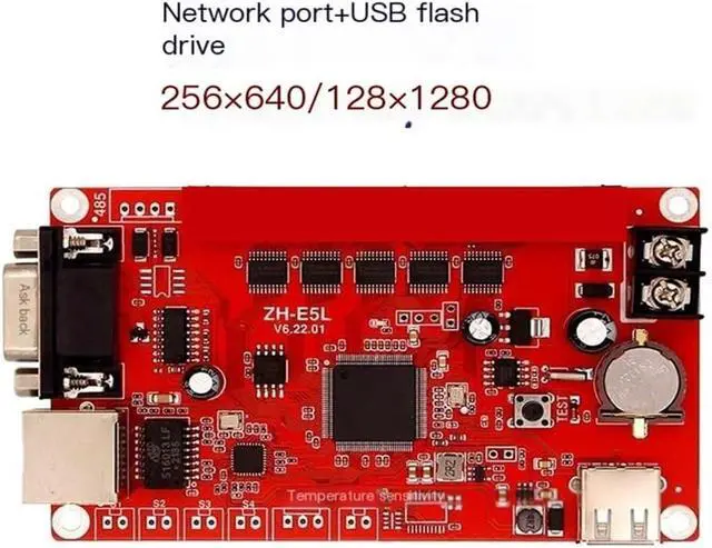 Alt view image 2 of 4 - Control Card ZH-E5L Network Port Serial Port U Disk Network Cluster LED Display to Change The Word E5L