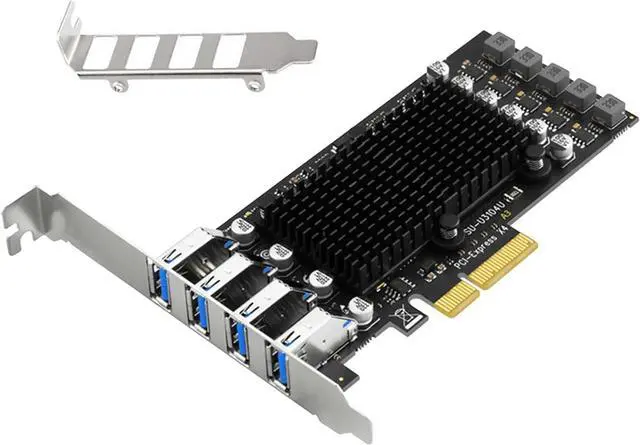 Main image of 4 Port USB3.2 PCIE Expansion Card to USB3.2 Board 10Gbps Adapter Controller Replacement for Desktop PC Accessories Industrial USB Card