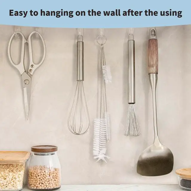 Alt view image 5 of 6 - 3Pcs Set of Bottle Brush Flexible Cleaning Brushes Kitchen Nylon Multifunction Clean Brush Set