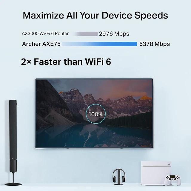 Alt view image 7 of 7 - TP-Link AXE5400 Tri-Band WiFi 6E Router, 2025 PCMag Editors' Choice