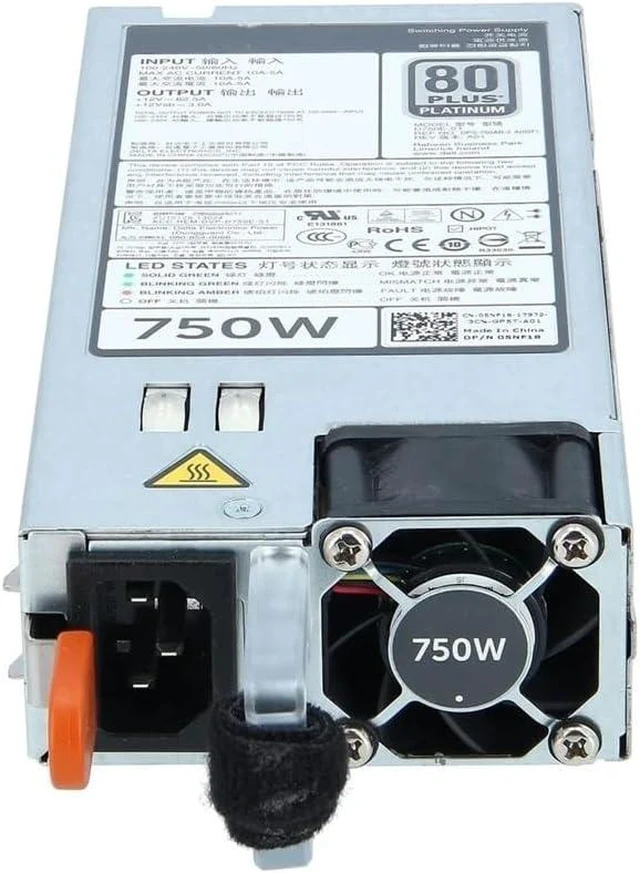 Alt view image 4 of 4 - OEM 750W Platinum Server PSU for Dell R520 R530 R630 R720 R730XD R930 T630