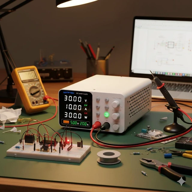 Alt view image 7 of 7 - 0-30V 0-10A Variable DC Bench Power Supply with Memory Preset & OCP Protection for Lab & Repair