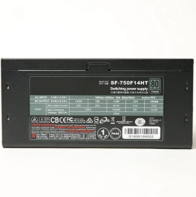 Alt view image 5 of 6 - PSU for Super Flower Full Modular 80plus Titanium Silent Fan Rated 750W Peak 850W Power Supply Leadex T 750W
