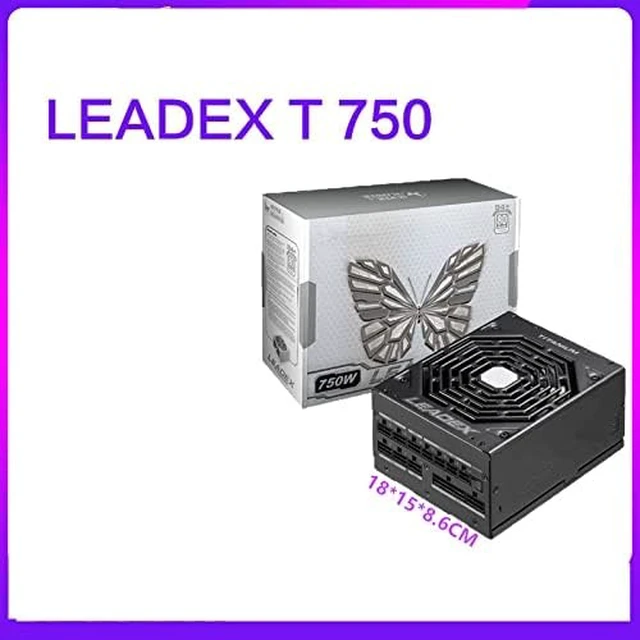 Alt view image 6 of 6 - PSU for Super Flower Full Modular 80plus Titanium Silent Fan Rated 750W Peak 850W Power Supply Leadex T 750W