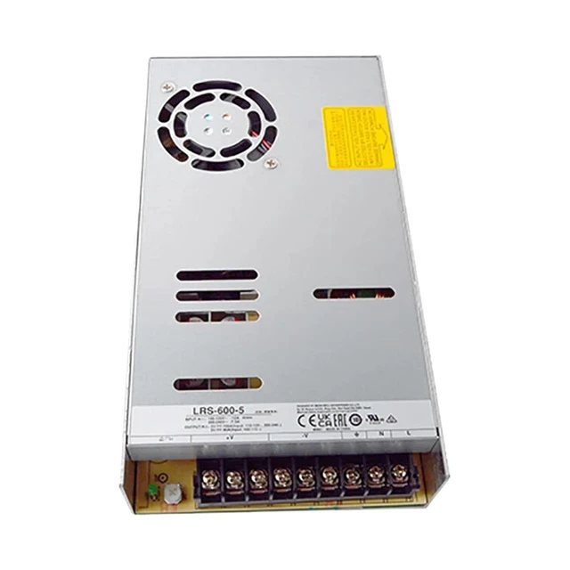 Main image of LRS-600-5 600W 5V 100A Single Output Switching Power Supply, 90-302VAC/255-370VDC Input, 1U Low Profile, 5G Vibration Resistant, Industrial Automation, UL62368-1 Certified