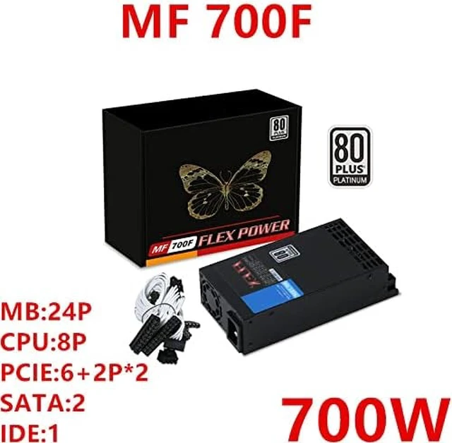 Alt view image 4 of 4 - PSU for 80plus Platinum ITX Flex POS Small 1U K39 K17 K30 S3 G5 Rated 700W Peak 750W Power Supply MF 700F