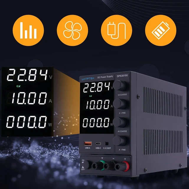 Alt view image 4 of 7 - DC Power Supply Variable Adjustable Switching Bench, Power Supply Precision Variable Digital Voltage 30/60V 5/10A (DPS3010U)