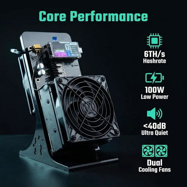 Alt view image 2 of 7 - NerdQaxe++ Bitcoins Miner BM1370 4Chips 6TH/s 100W Asic Chip 2.4G WiFi SHA-256 Low Noise Crypto Miner BTC Miner incl. Power Supply
