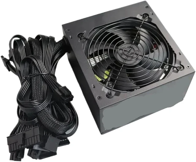 Alt view image 3 of 5 - 800W Power Supply 80 Plus Certified ATX Desktop Computer PSU Compatible with Chia Mining and Gaming Systems 110V 220V