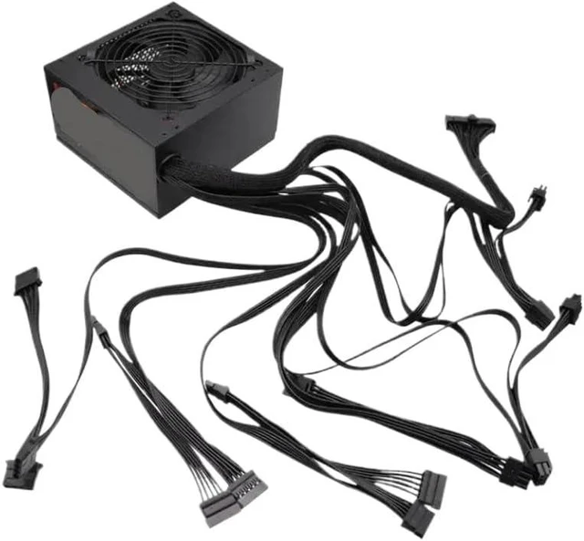 Alt view image 4 of 5 - 800W Power Supply 80 Plus Certified ATX Desktop Computer PSU Compatible with Chia Mining and Gaming Systems 110V 220V