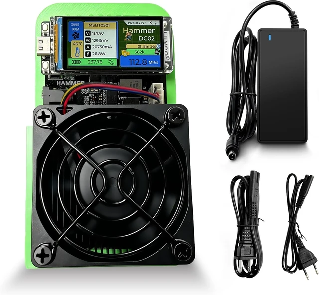 Alt view image 2 of 7 - New Hammer DC02 105MH/s 38W LTC&Doge Miner Solo Mining Lotto Device