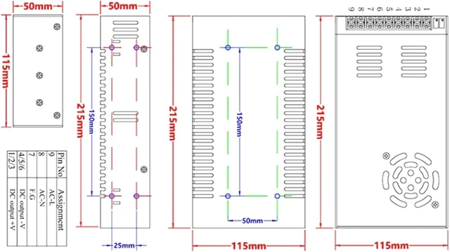 Alt view image 2 of 4 - Switching Power 400W Switch Power Supply S-400W Input 110V / 220V Output DC 12V 36V 48V 60V 110V 220V(S-400-24V 16.6A)