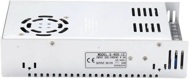 Alt view image 4 of 4 - Switching Power 400W Switch Power Supply S-400W Input 110V / 220V Output DC 12V 36V 48V 60V 110V 220V(S-400-24V 16.6A)