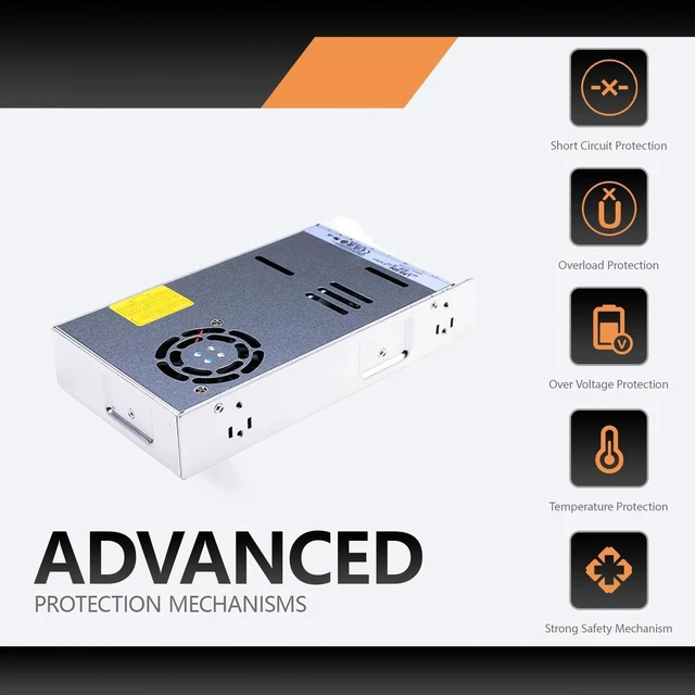 Alt view image 5 of 7 - LRS-600N2-12 600W 12V 50A High Performance Metal Encased Power Supply with 200% Peak Power - Ideal for Industrial Automation