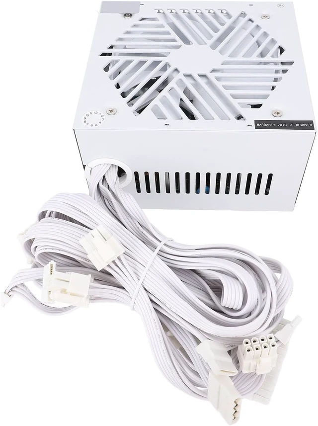 Alt view image 3 of 7 - Asixxsix Computer Power Supply 600W, Smart Temperature Control Circuit ATX Power Supplies with 12cm Fan for Gaming PC Desktop Computers