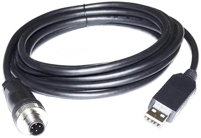 Alt view image 2 of 4 - USB to 4-Pin M12 Aviation Cable, 1.8m, for Pfeiffer HIPACE Vacuum Pump RS485 Communication (4-pin Male Connector)