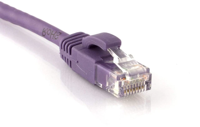 Main image of Networx RJ45 Cat 6 Ethernet Patch Cable 100 Foot Purple Booted UTP for PC, TV, Tablet, Gaming, Routers, and Printers, High Speed 10Gbps, Gold Plated, Indoor/Outdoor Use