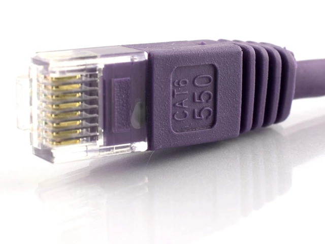 Alt view image 2 of 3 - Networx RJ45 Cat 6 Ethernet Patch Cable 100 Foot Purple Booted UTP for PC, TV, Tablet, Gaming, Routers, and Printers, High Speed 10Gbps, Gold Plated, Indoor/Outdoor Use