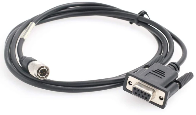 Main image of SZRMCC 6 Pin Hirose Male to Serial RS232 DB9 Data Cable for Nikon Total Station (6 Pin to DB9 1.5m)