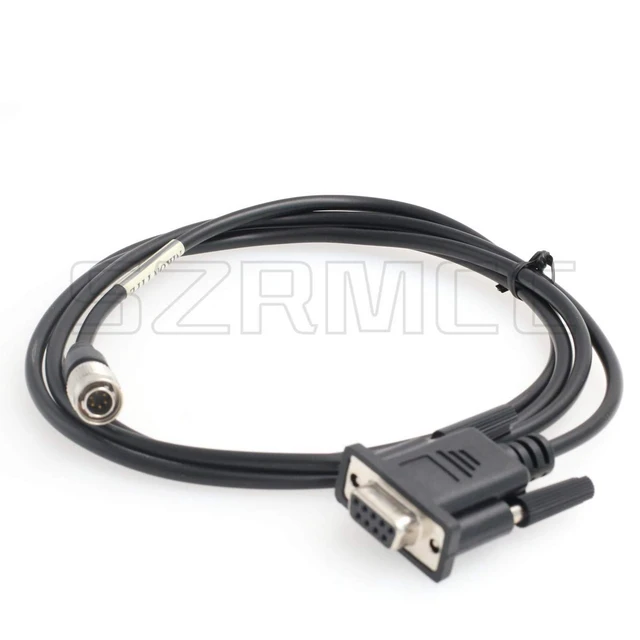 Alt view image 2 of 3 - SZRMCC 6 Pin Hirose Male to Serial RS232 DB9 Data Cable for Nikon Total Station (6 Pin to DB9 1.5m)