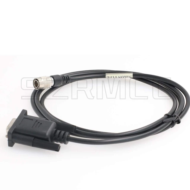 Alt view image 3 of 3 - SZRMCC 6 Pin Hirose Male to Serial RS232 DB9 Data Cable for Nikon Total Station (6 Pin to DB9 1.5m)