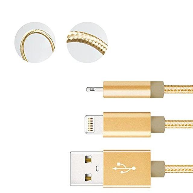 Alt view image 3 of 5 - 10pcs 20cm Nylon Compatible with for Apple iPhone 5 6 7 8 Plus X XS 11 Max XR SE iPad Pro Mini Air iPod Data sync Charger Cable Cord