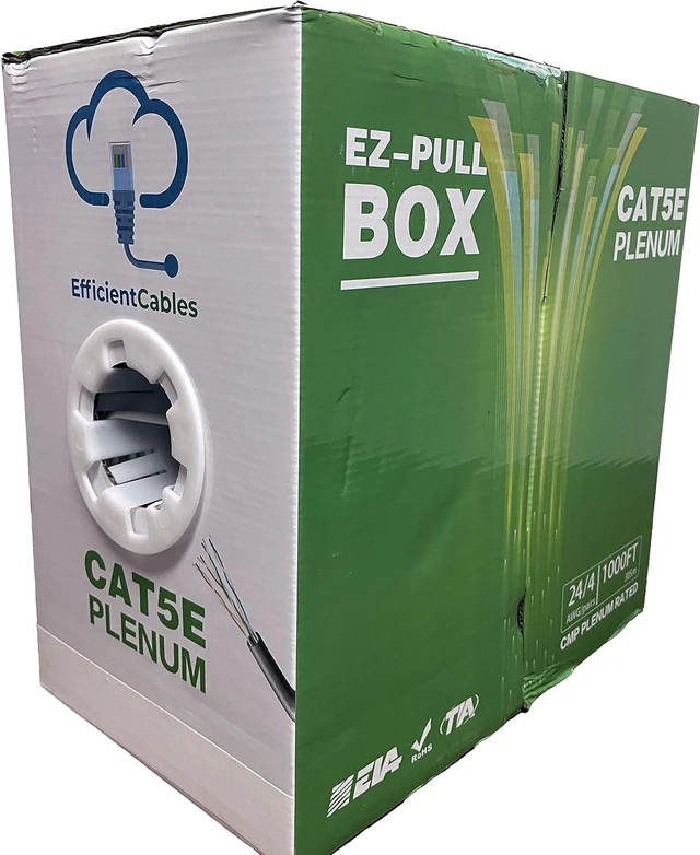 Alt view image 2 of 3 - 1000ft Cat5e Plenum CMP 350MHZ Bulk Ethernet Cable