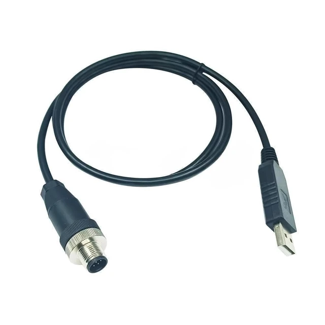 Main image of USB to 5-Pin A-Code Cable for ATOS TEB/LEB Controller, 1.8m E-C-SB-USB/M12 Data Communication Line