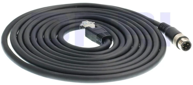Alt view image 4 of 5 - M12 4pin D-Code Male to RJ45 Ethernet Connector CAT6 Shielded Cable for Profinet & Ethernet/IP Networks, 3M