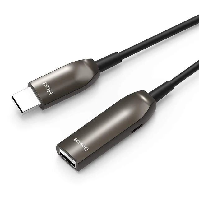 Alt view image 2 of 3 - 33ft USB 3.0 AOC Fiber Optic Cable Cord A-Male to A-Female Active Extension Jumper, High Speed 5Gbps Data Transfer, Use with Play Station, Xbox, Card Reader, Printer, Hard Drive