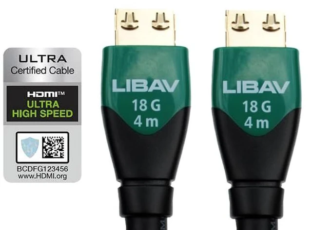 Main image of Liberty's Premium Series Nebula with Ethernet 18G HDMI Cable 4K Resolution, 6.0 Meter (19 Feet) Length. Laptop, PC, Gaming, Projector, Monitor