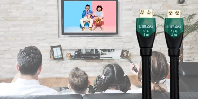 Alt view image 6 of 7 - Liberty's Premium Series Nebula with Ethernet 18G HDMI Cable 4K Resolution, 6.0 Meter (19 Feet) Length. Laptop, PC, Gaming, Projector, Monitor