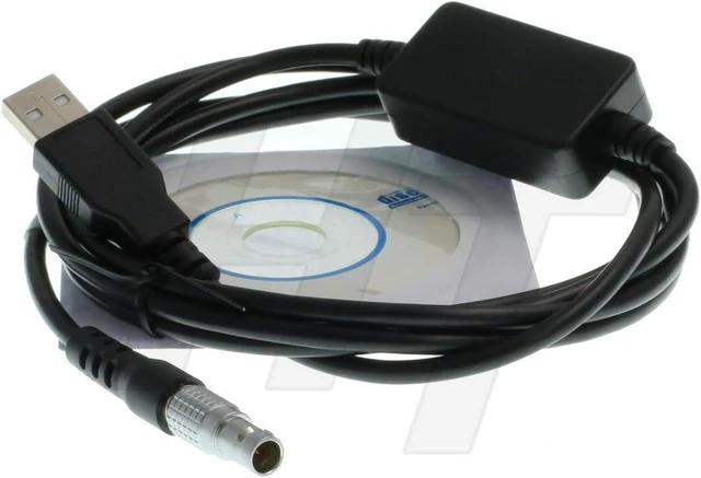 Alt view image 2 of 3 - HangTon Data Cable GEV267 5 Pin to USB for Leica TCRP TS02/06/09/11/12/15/16 tcr402 TPS1200 TPS800 TPS400 TPS300 Total Station
