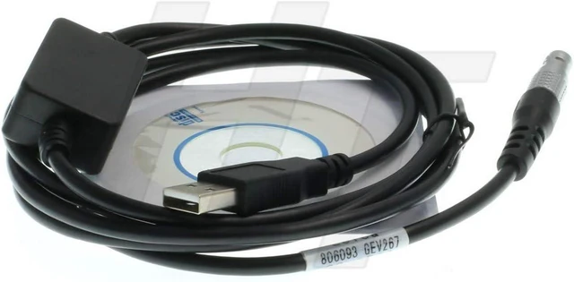 Alt view image 3 of 3 - HangTon Data Cable GEV267 5 Pin to USB for Leica TCRP TS02/06/09/11/12/15/16 tcr402 TPS1200 TPS800 TPS400 TPS300 Total Station