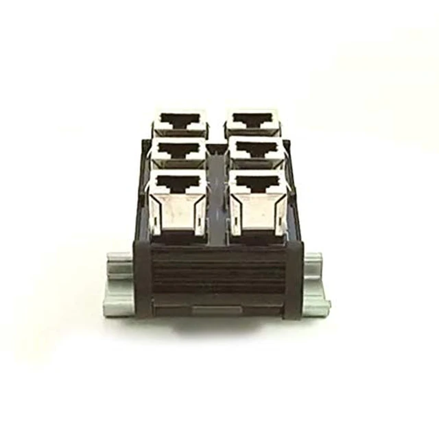 Alt view image 2 of 3 - ASI 16023, Type IMRJ0845-2X3, RJ45 Patch Panel Interface Module, DIN Rail Mounted, Connects 2 Sets of 3 Cat5 Ethernet Cables through 2 Circuits