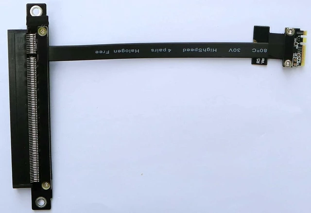 Alt view image 4 of 4 - ADT-Link M.2 Key A.E. to PCIe x16 Extension Cable for PCIe x16 Video Graphics Card to M.2 A.E Extender (10cm, R53SF)