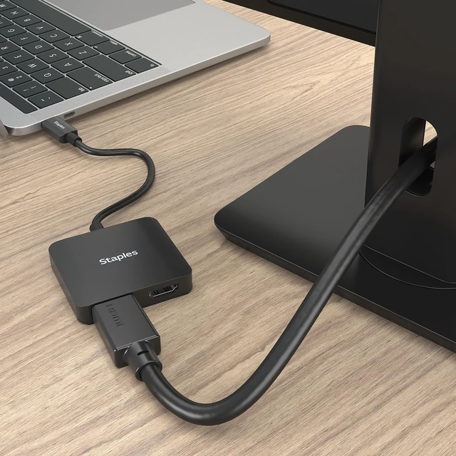Alt view image 6 of 6 - Staples TECH USB-C to HDMI Adapter Cable, 6 Inch, Male-to-Female