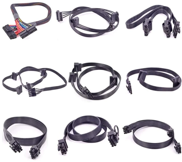 Alt view image 2 of 3 - for OCZ ZX Series 1250W 1000W 850W ZT 750W 650W 550W SATA Peripheral CPU 4 Pin 8Pin 6 Pin 8 Pin 24 Pin Power Supply Cable - (Cable Length: Other/Color: 8P to 8P)