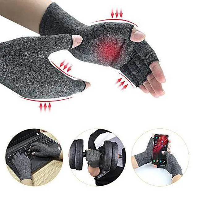Alt view image 5 of 6 - Fingerless Gloves For Women Men Breathable Soft Half Finger Glove Spandex Blend Comfortable Fit Moisture Wicking for Sport (Pink, M)