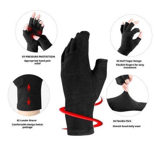 Alt view image 2 of 6 - Fingerless Gloves For Women Men Breathable Soft Half Finger Glove Spandex Blend Comfortable Fit Moisture Wicking for Sport (Pink, M)