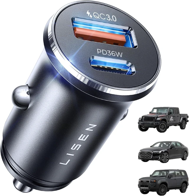 Main image of 69W Mini Cigarette Lighter Adapter Car Charger USB C Fast Charging
