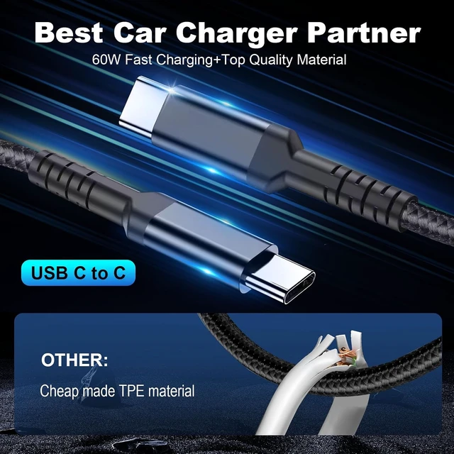 Alt view image 6 of 7 - 78W 4 Port USB C Car Charger Fast Charging for iPhone 18/17/16/15/Duo