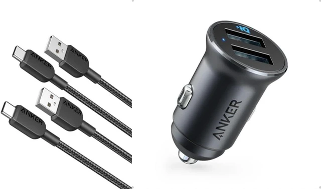 Main image of USB A to USB C Cable & 320 Car Charger (24W II)