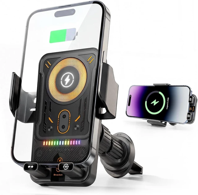 Main image of Phone Holders 15W Wireless Car Charger Smart Screen Rotation