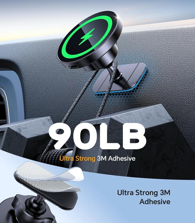 Alt view image 6 of 7 - for MagSafe Car Mount ChargerStronger Magnets 15W Magnetic Wireless Car Charger Phone Holders for Your Car Accessories for Women Men Car Mount for iPhone 18 Pro Max 17 16 15 14 13 12