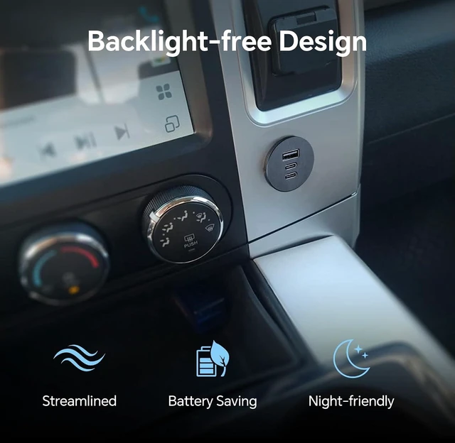 Alt view image 4 of 7 - 78W 12V USB Outlet 3 Port Fast Charging Aluminum Car USB C Charger