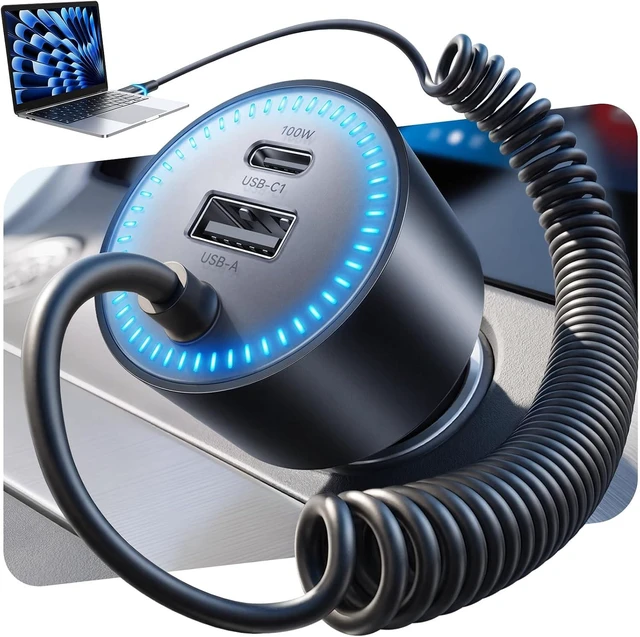 Main image of 200W Car Charger USB C Fast Charge PD 100W Type C Car Fast Charger
