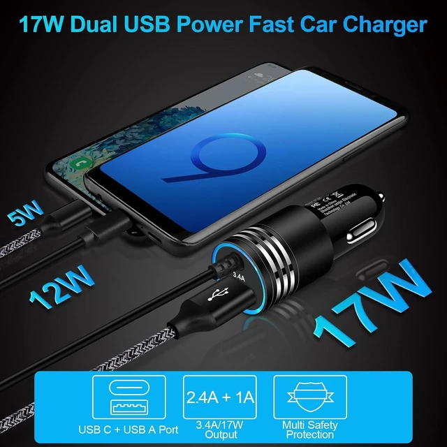 Alt view image 3 of 7 - Android Car Charger Type C Car Charger Fast Charging for